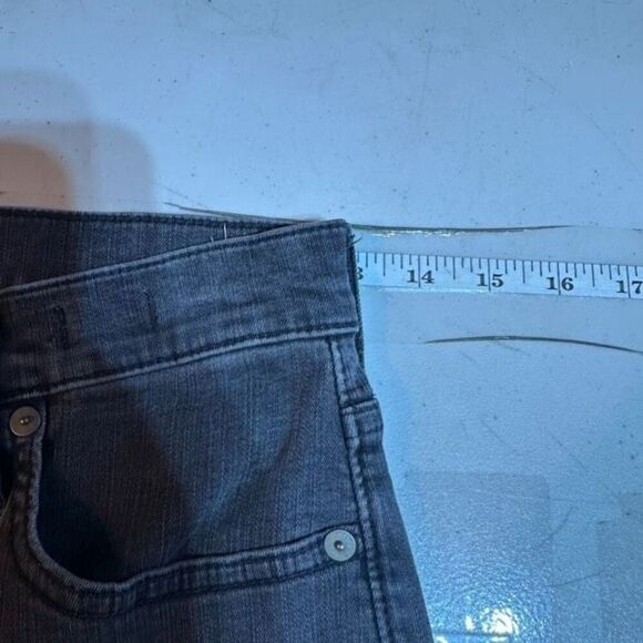 Madewell Cali Demi-Boot Jeans Bellspring Charcoal Black Button Fly Size 26 - Picture 10 of 13